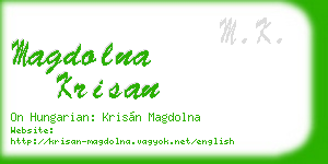 magdolna krisan business card