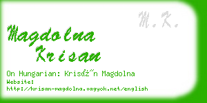 magdolna krisan business card